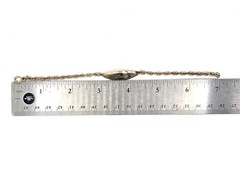 Vntg Speidel ID bracelet Engraved “Anna” in Gold Tone Twist chain