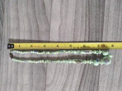 Jadeite Beaded Glass Necklace 15in Light Green Antique Art Deco Vintage