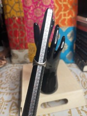 Zuman-Vintage Sterling Silver And Black Onyx Crossover Ring Size 7