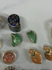 Clip On Earrings & More Reseller Lot Sarah Cov Pair And 925 Trinket Box