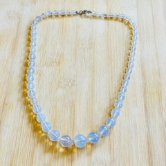 VTG Flapper Opalescent Art Deco Necklace Venetian Glass Murano Italy Graduated