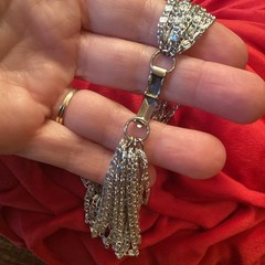 Vintage 70s CELEBRITY Silver Tone 12 Strand Bracelet