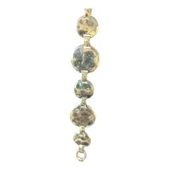 Women’s Sterling Silver Jewelry Round Disc’s Style Bracelet from Mexico 7 1/2″
