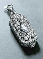 2Ct Art Deco Style Lab Created Diamond Engagement Gift 14K White Gold FN Pendant
