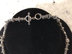 Sterling Silver Necklace With Charms Handmade Vintage Unique