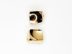 Dior Women’s Gold Tone Concave Clip-on Rectangle Earrings
