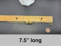 Elegant Custom Vintage 12k Yellow Gold Filled Bracelet, Bamboo Motif, Jade? OOAK