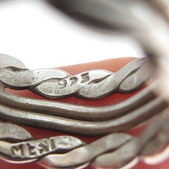 925 Sterling Silver Vintage Mexico Twisted Rope Multi-Row Band Ring Size 11.25