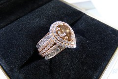 PEAR SHAPED 2.07 DIAMOND RING WITH CURRENT 2025 APPRAISAL 14KT LADIES SIZE 6