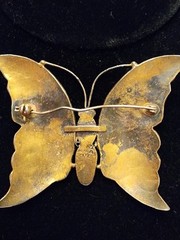 1992 MMA Cleo Butterfly Brooch Enamel Figural Pin Marked MMA Cleo