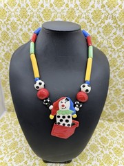 Lot Ruby z Candace Flying Colors Vtg Ceramic Necklace Bright Colors Cherries