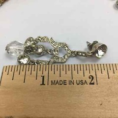 Avon 2008 Clear Crystal Rhinestone Chandelier Pierced Earrings Dangle
