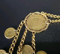 Vintage Mid-Century Victorian Revival Coin Necklace