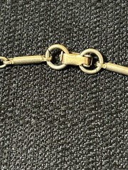 Antique Gold Tone Filigree Hand Painted Rose Faux Pearl Pendant Necklace 14”