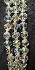Vintage Triple Strand 7″ Aurora Borealis Bracelet with Decorative Clasp Closure