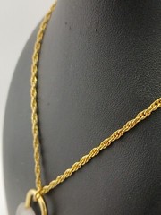 NEW OLD STOCK 1970s goldtone crystal lucite heart lock pendant necklace