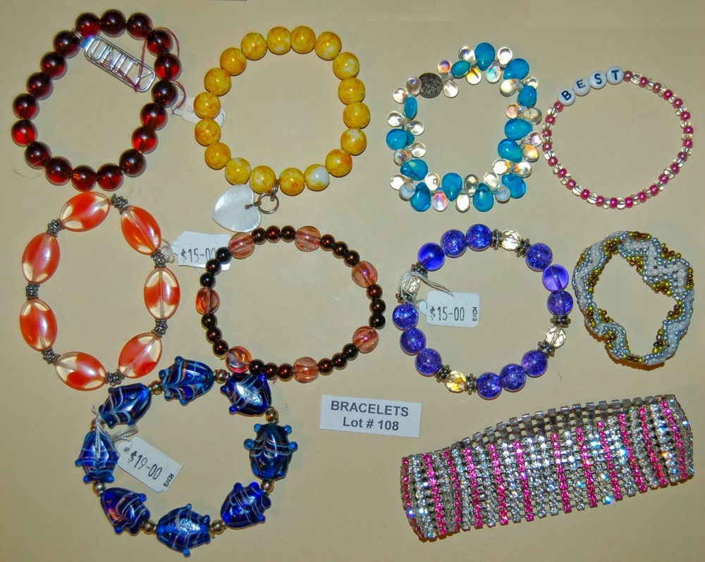 VINTAGE JEWELRY Bracelets 10 Pieces Nice Bargain Lot! Lot#108