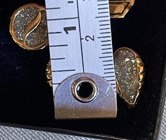 EVAN ST CLAIR 3 Pairs Clip On Earrings Gold Tone Diamond Dust, Vintage MCM, NOS