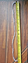 Monet Signed Pastel Blue Frosted & Translucent Bead 5.92mm Necklace 32″ Vtg