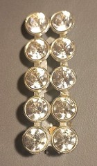 Vintage Rhinestone Dress Clip Silver Tone 1 7/8 inch
