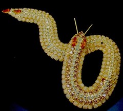 KENNETH J LANE KJL OPAQUE TOPAZ CRYSTAL Serpent Snake BROOCH BOOK PIECE 5″ Rare