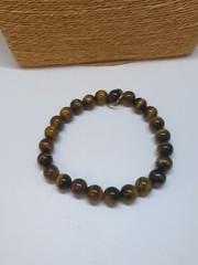 Tigers Eye Pendant Necklace 18″ Silver Tone Octagon Brown Gemston & Bracelet Set