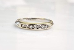 .21ctw Diamond EREV 14K Solid White Gold Band Ring ~ Size 6.5 ~ 2.4g ~ CS-4038