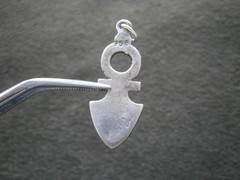 Tuareg Timia Cross Amulet Talisman Vtg 958 Silver Bracelet Charm Pendant 2.0g