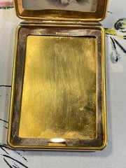Antique Marathon Brass Plated Rectangular Picture / ID Necklace Locket Pendant
