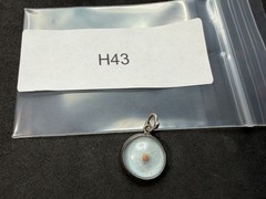 1.25g Vintage Sterling Silver 925 Round Blue Pendant Mustard Seed Quote M