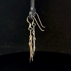 Tear Drop Dangle Silver Earrings .925 Sterling Silver 1.3g (KS1017326)