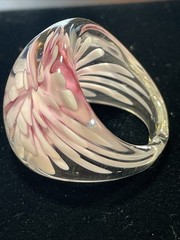 Vintage Glass Dome Cocktail Ring Size 9 Stunning