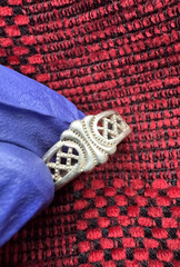Vintage Post Soviet USSR Ukraine ring sterling silver 925 Size 8 Filigree