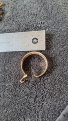 Vintage Hinge Clip on Gold Plate Metal – Wide Hoop Earrings