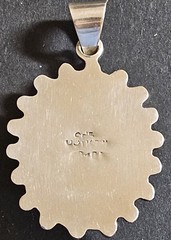 Vintage Sterling Silver & Black Onyx Oval Pendant Includes FREE Gift Bag!