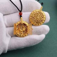 Chinese Vintage Hollowed Out Lucky Pendant Bird Necklace Jewelry With Rope Gift