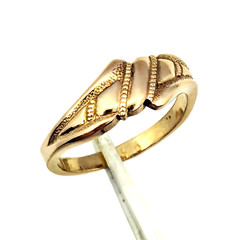 Vintage Luxury RING Silver 925 with Gilding -size: 9US (19mm) | Ukraine | #95