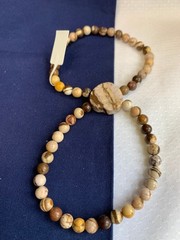 Vtg Semi Precious Stone Jewelry Lot Necklace Bracelet Multicolor Stones