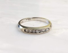 .21ctw Diamond EREV 14K Solid White Gold Band Ring ~ Size 6.5 ~ 2.4g ~ CS-4038