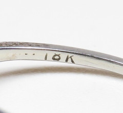 Antique Art Deco 1920’s European Diamond Engagement Rg 18KW Sz 6.25 UK-M EGL USA