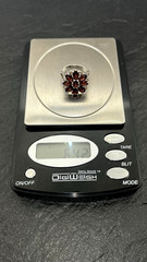Vintage 925 Sterling Silver Red Garnet Flower Ring Size 7