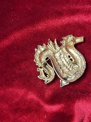 DRAGON SERPENT SEAHORSE BROOCH PIN 2.5″ WIDE VINTAGE DESIGNER SIGNED MMA Estate