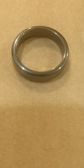 Vintage Nwot Hematite Plain Band Ring Size 8.5