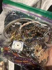 Junk Broken Costume Jewelry For Craft, Repair, Repurpose 2 Ziploc Bags