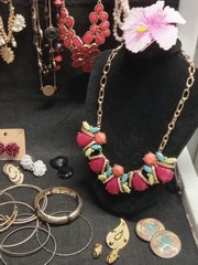Vintage 2 Modern Costume Jewlery Lot Necklaces Earrings Bracelets Pins And More