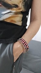 Zebra Print Rhinestone Wrap Bracelets Snap Leather Crystal Cuff Bracelet 12 pcs