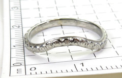 Antique Art Deco Wedding Band 18KW Ring Size 6 UK-L1/2 2.03MM Wide dtd 11/18/95