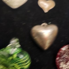 Vintage Heart Pendant Lot Mixed Materials And Styles