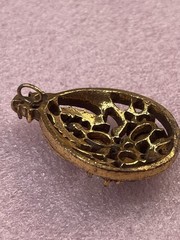 Vintage Victorian Style Ornate Fruit Salad Pendant Rare