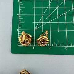 Vintage Twist Knot Clip On Earrings Lot Gold Silver Tone Textured Some Signed